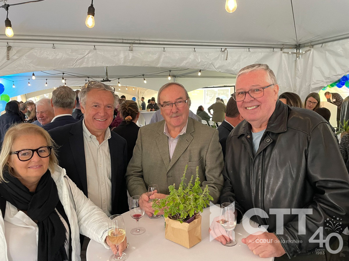 AGA and CTT Group's 40th Anniversary Celebration on October 11, 2023, with Chairman Nicolas Juillard and CEO Dr. Olivier Vermeersch, featuring nearly 250 attendees and a tour of their facilities showcasing advanced textile materials and industry prototypes.